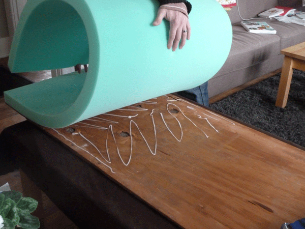 diy  DIY Tutorial: Upholstered foam headboard Headboard