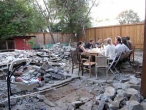 Early demo on the backyard