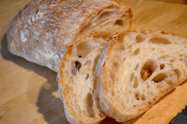 Getting bread ready - a simple accompaniment to a deliciously simple protein